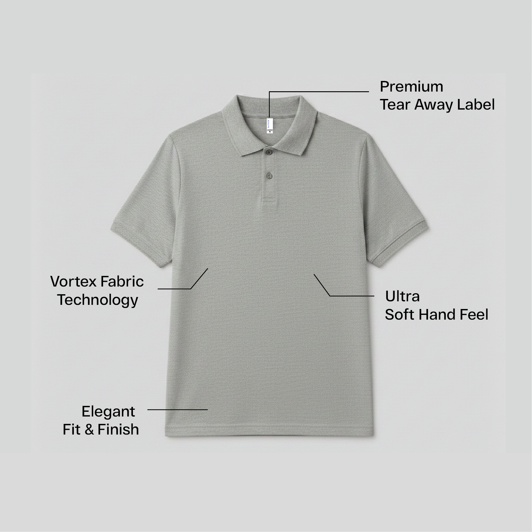 Unisex Smart Tech Polo Short Sleeve Tee